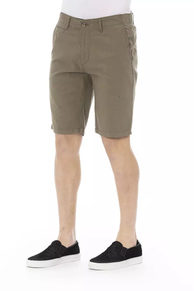 Army Cotton Men Bermuda Short - GlamHub Luxury and Icon Brand Clothing