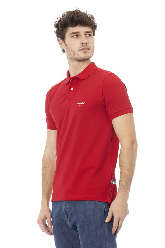 Red Cotton Men Polo - GlamHub Luxury and Icon Brand Clothing