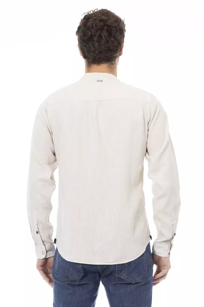 White Rayon Men Shirt - GlamHub Luxury and Icon Brand Clothing