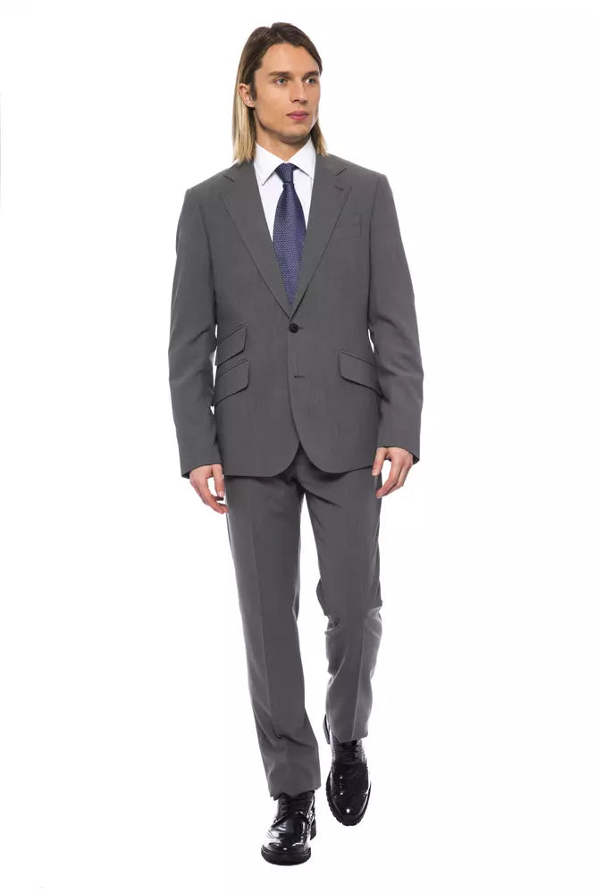 Gray Wool Mens Suit - GLAMHUB BOUTIQUE 