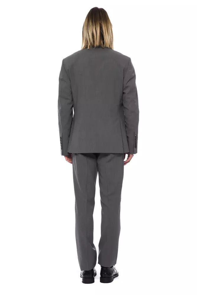 Gray Wool Mens Suit - GLAMHUB BOUTIQUE 