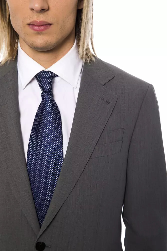 Gray Wool Mens Suit - GLAMHUB BOUTIQUE 