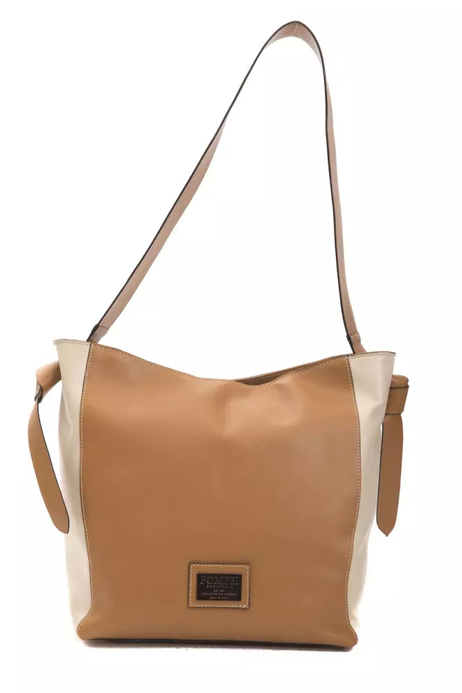 Pompei Donatella Brown Leather Women Shoulder Bag