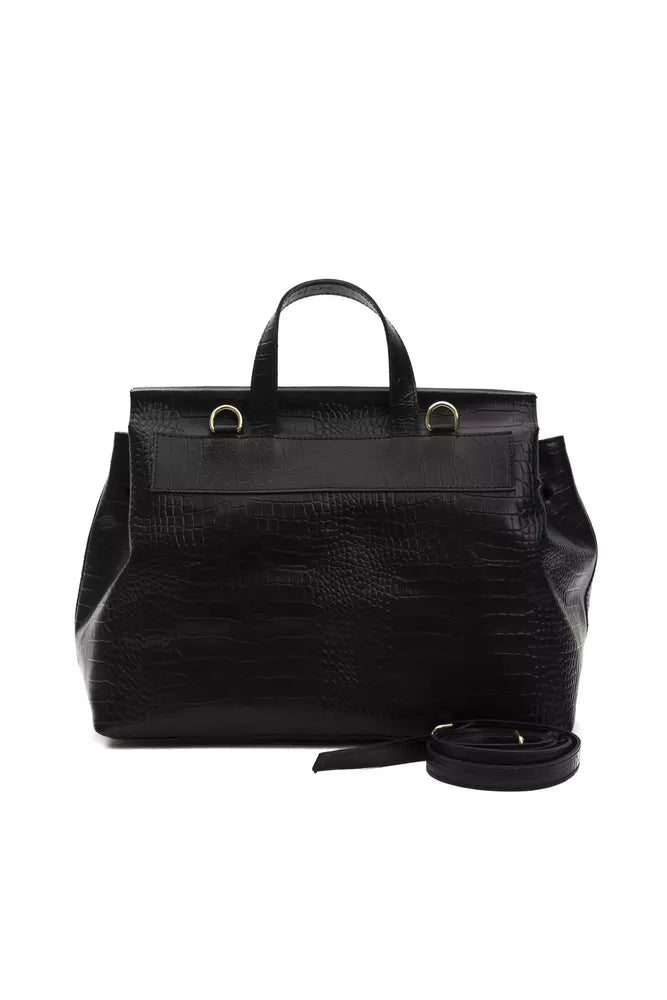 Black Leather Women Handbag - GlamHub Luxury and Icon Brand Clothing