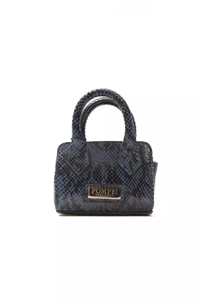 Blue Leather Women Handbag - GlamHub Luxury and Icon Brand Clothing