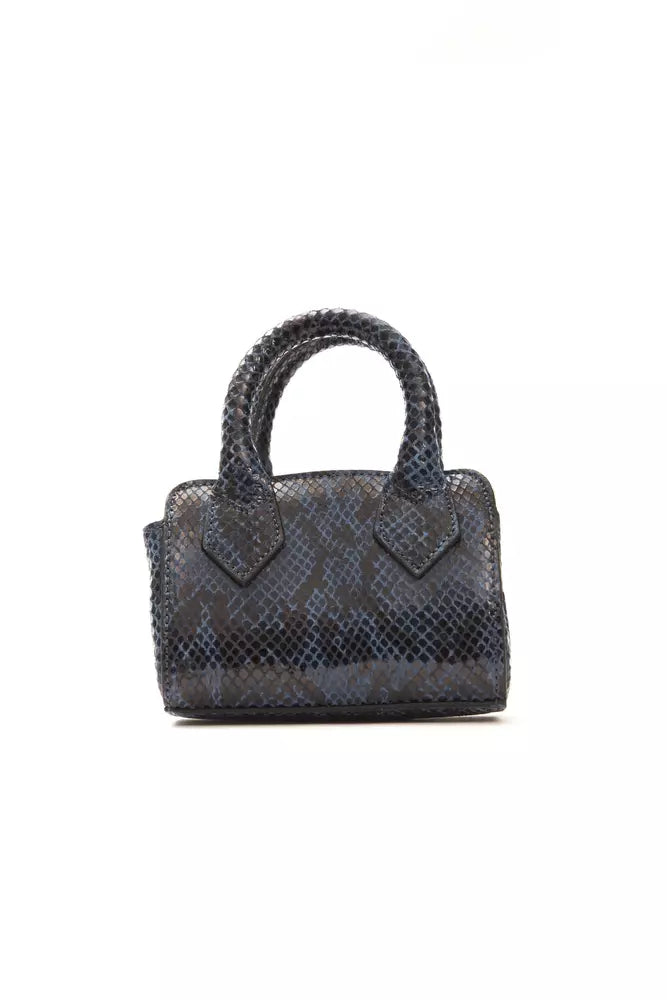 Blue Leather Women Handbag - GlamHub Luxury and Icon Brand Clothing