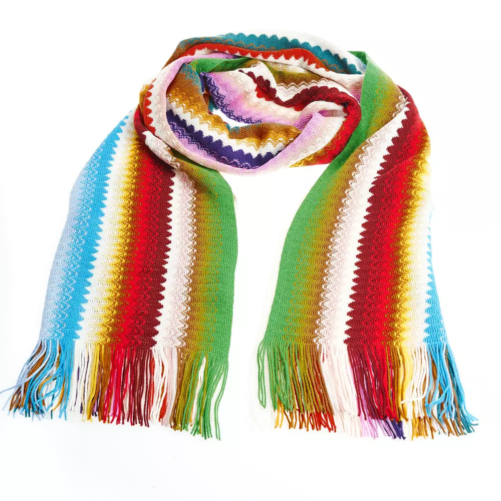 Multicolor Wool Women Scarf - GlamHub Luxury and Icon Brand Clothing