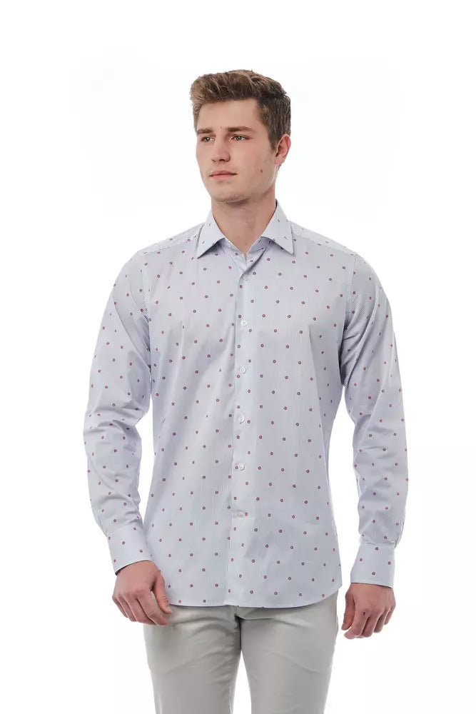 Multicolor Cotton Men Shirt - GlamHub Luxury and Icon Brand Clothing