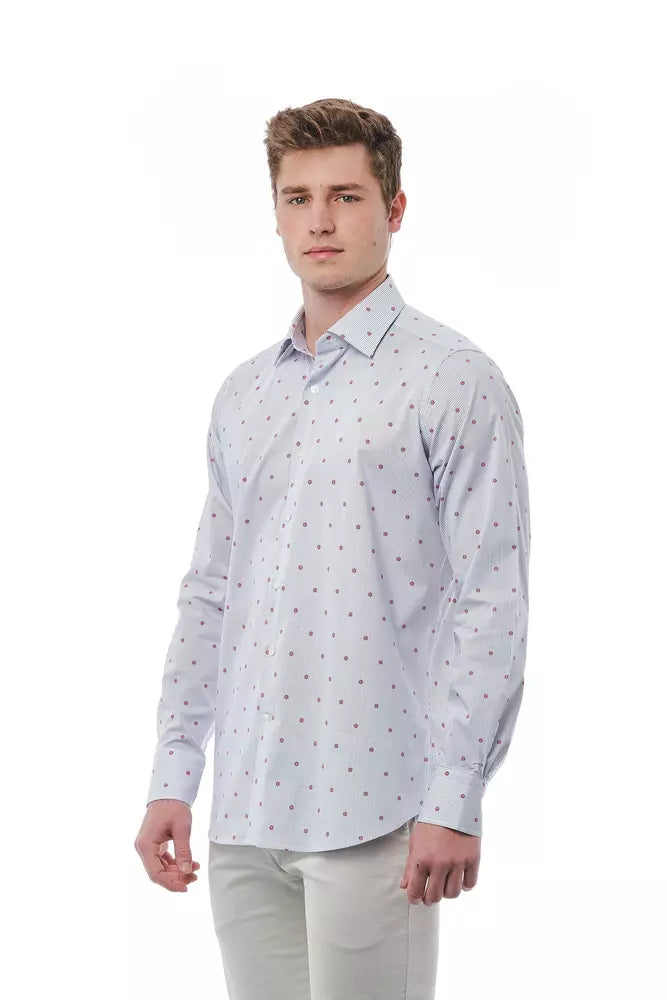 Multicolor Cotton Men Shirt - GlamHub Luxury and Icon Brand Clothing