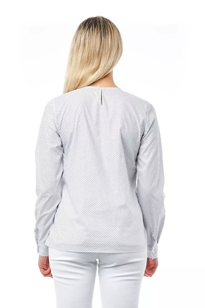 White Cotton Women Shirt - GlamHub Luxury and Icon Brand Clothing