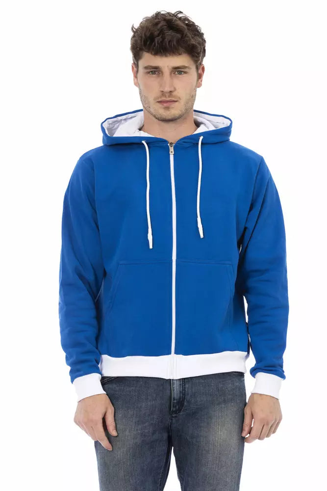 Blue Wool Men Sweater - GlamHub Luxury and Icon Brand Clothing