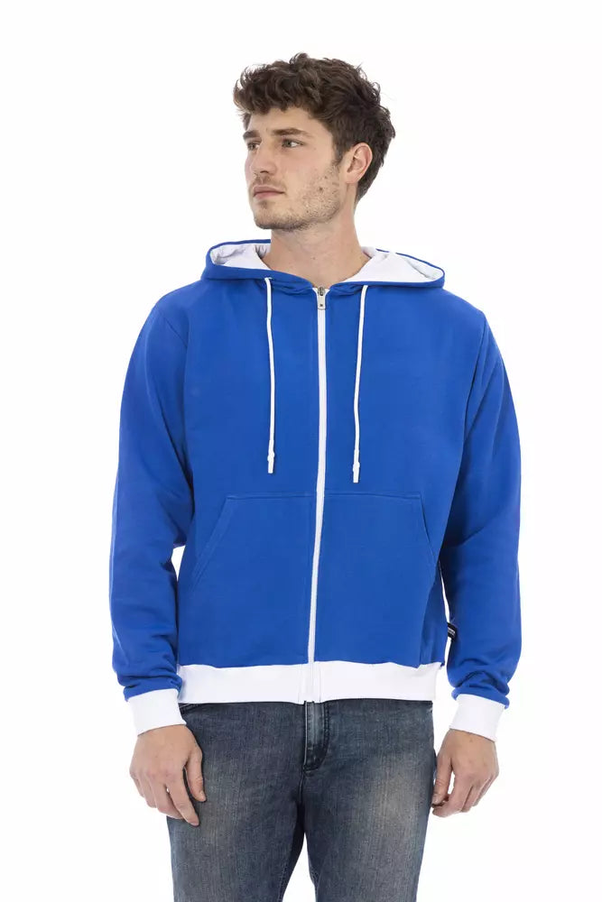 Blue Wool Men Sweater - GlamHub Luxury and Icon Brand Clothing