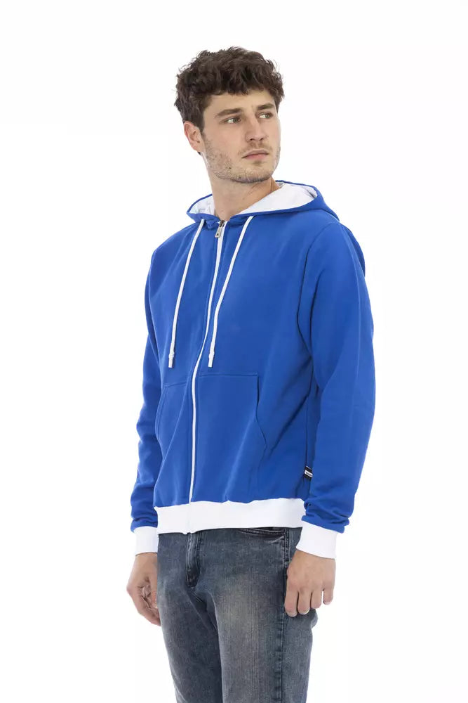 Blue Wool Men Sweater - GlamHub Luxury and Icon Brand Clothing