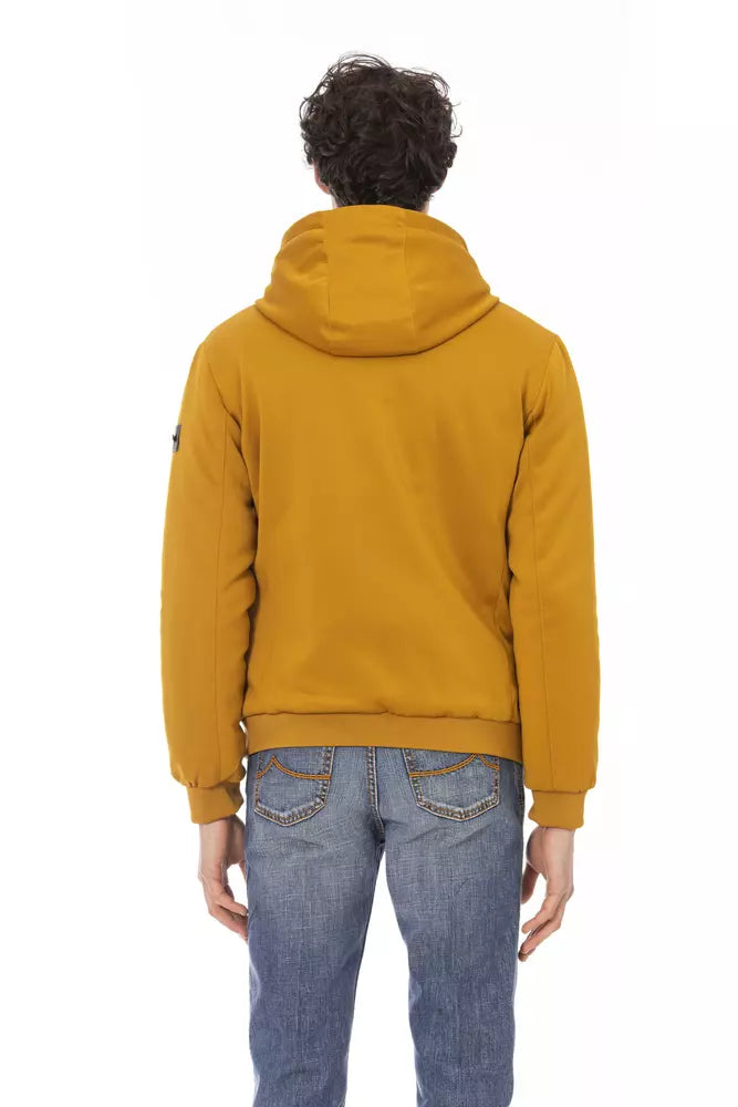 Yellow Polyester Men Jacket - GlamHub Luxury and Icon Brand Clothing