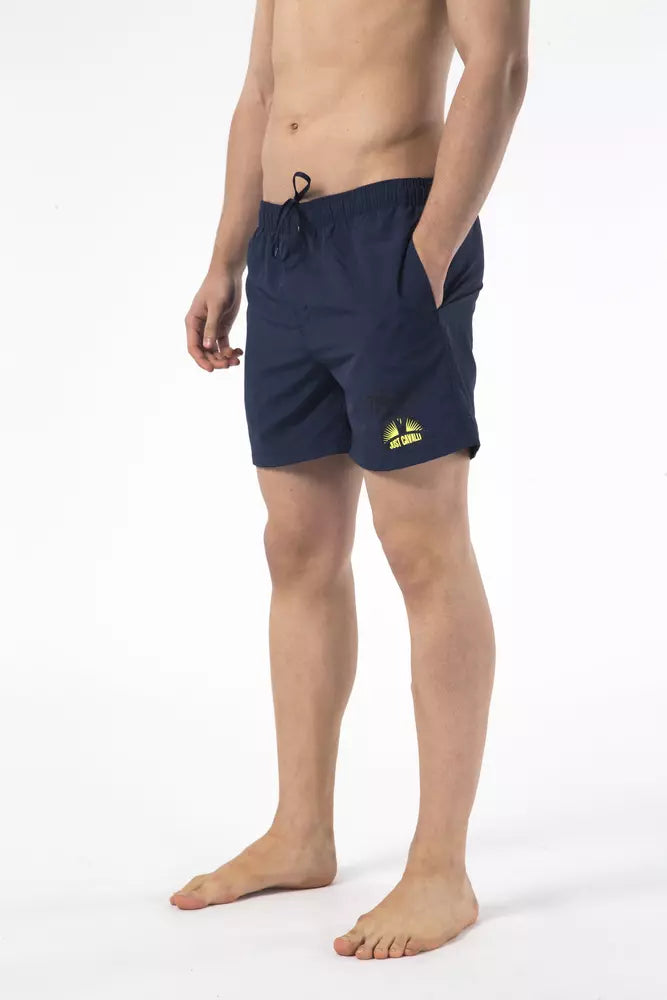 Blue Nylon Men Swim Short - GLAMHUB BOUTIQUE 