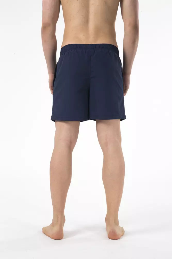 Blue Nylon Men Swim Short - GLAMHUB BOUTIQUE 