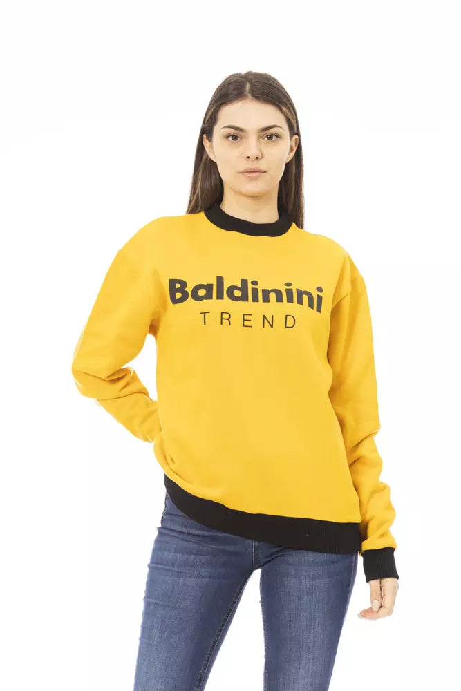 Yellow Cotton Women Sweater - GlamHub Luxury and Icon Brand Clothing