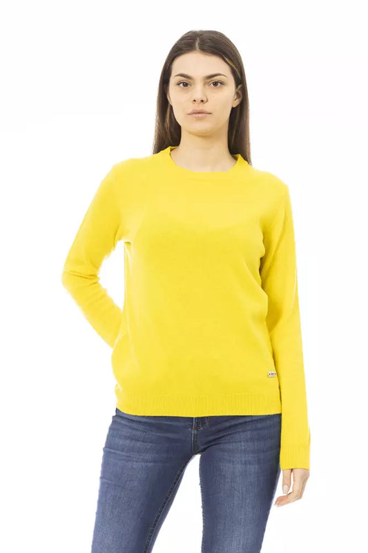 Yellow Wool Women Sweater - GlamHub Luxury and Icon Brand Clothing