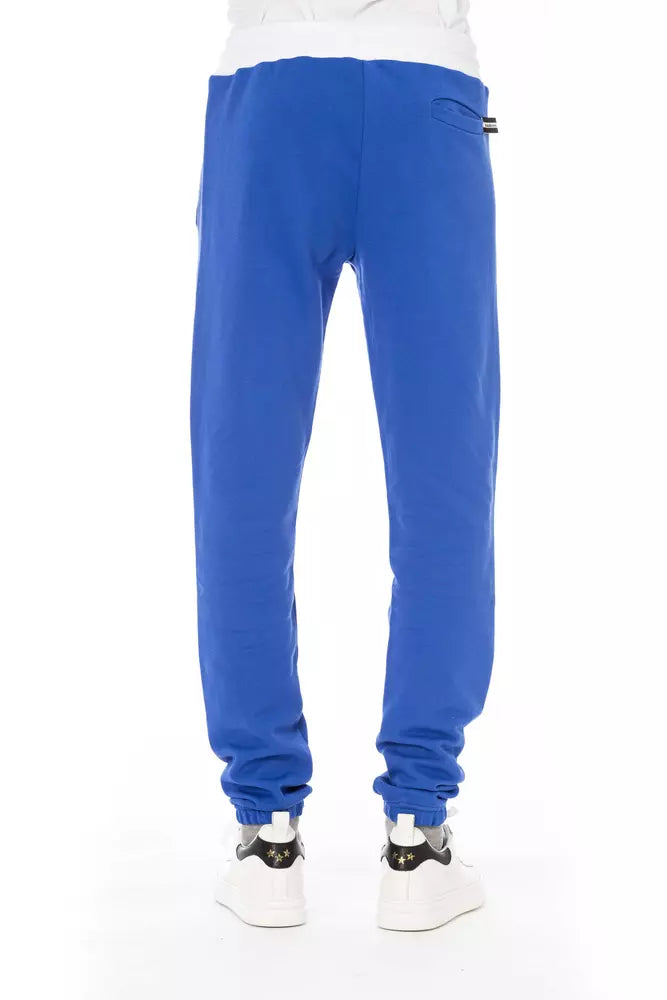 Blue Cotton Men Pants - GlamHub Luxury and Icon Brand Clothing