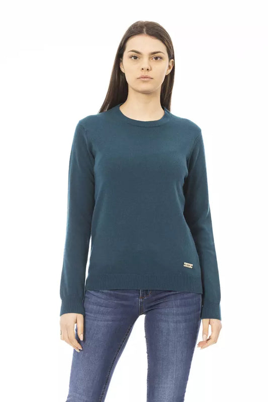 Green Wool Women Sweater - GlamHub Luxury and Icon Brand Clothing