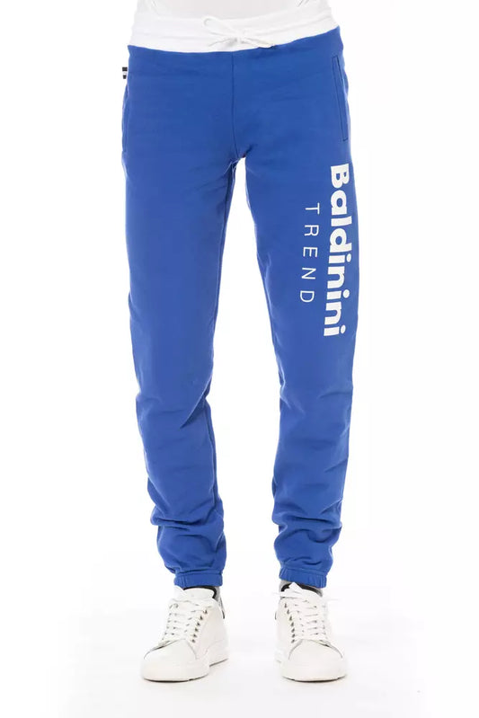 Blue Cotton Men Pant - GlamHub Luxury and Icon Brand Clothing