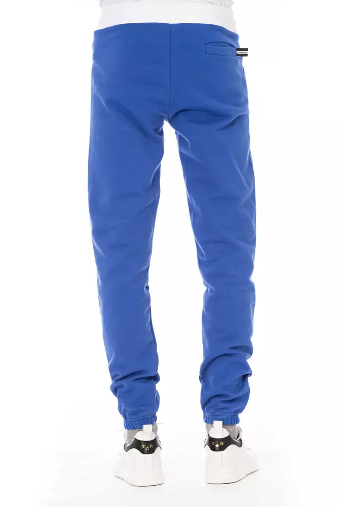 Blue Cotton Men Pant - GlamHub Luxury and Icon Brand Clothing