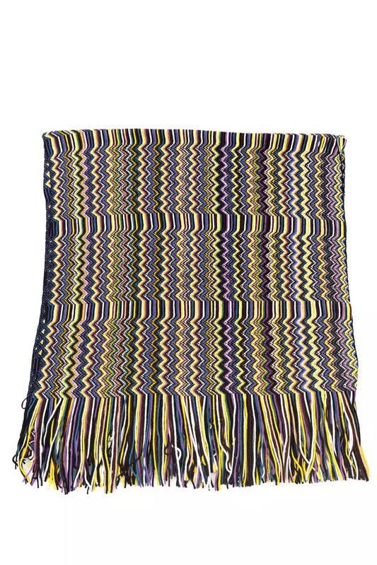 Multicolor Wool Women Scarf - GlamHub Luxury and Icon Brand Clothing