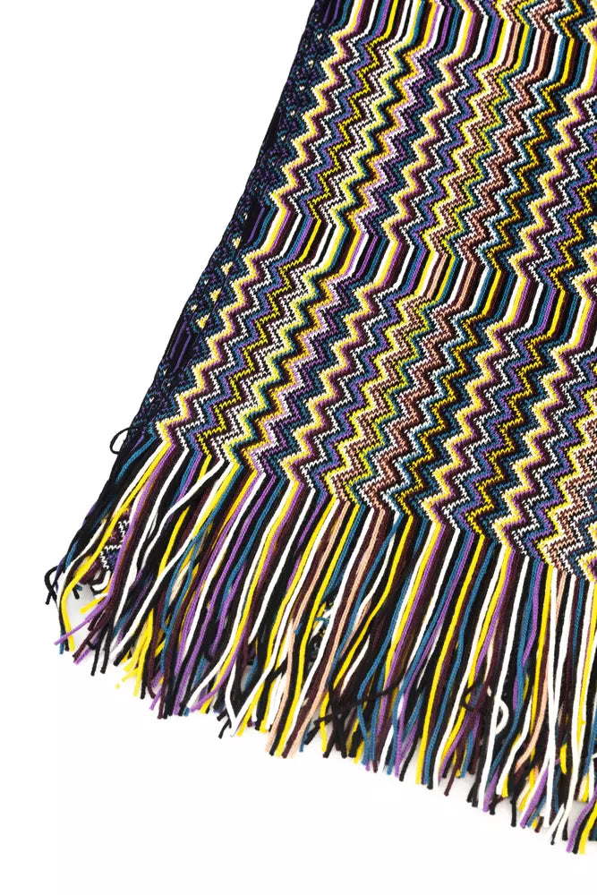 Multicolor Wool Women Scarf - GlamHub Luxury and Icon Brand Clothing