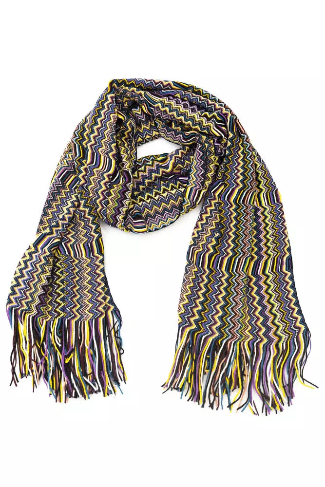 Multicolor Wool Women Scarf - GlamHub Luxury and Icon Brand Clothing