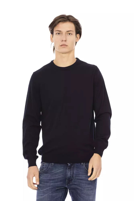 Blue Fabric Men Sweater - GlamHub Luxury and Icon Brand Clothing