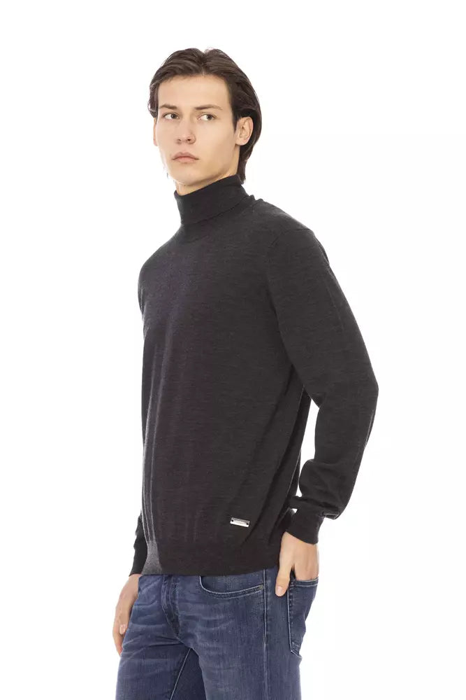 Brown Fabric Men Sweater - GlamHub Luxury and Icon Brand Clothing