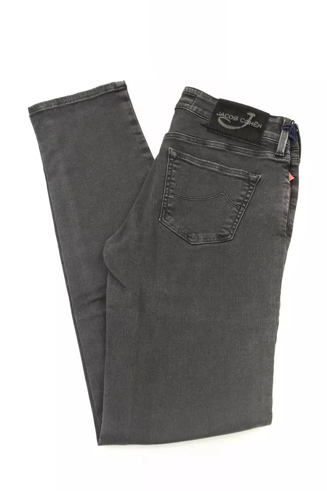 Black Cotton Women's Jeans - GlamHub Luxury and Icon Brand Clothing