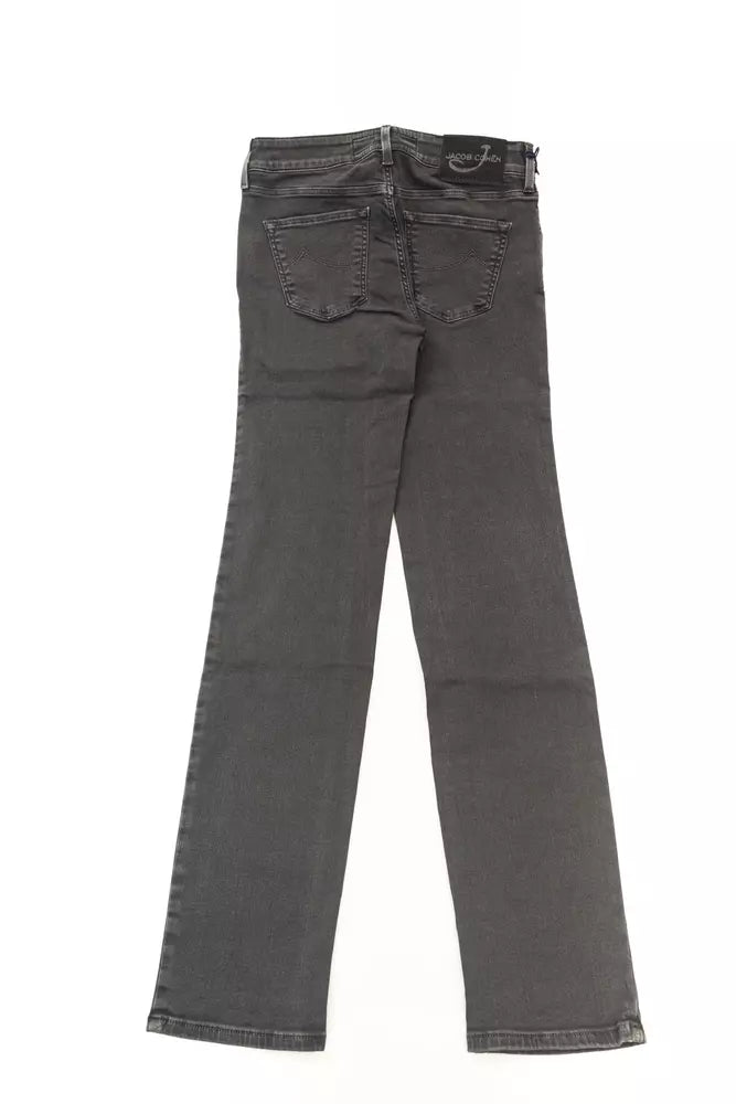 Black Cotton Women's Jeans - GlamHub Luxury and Icon Brand Clothing