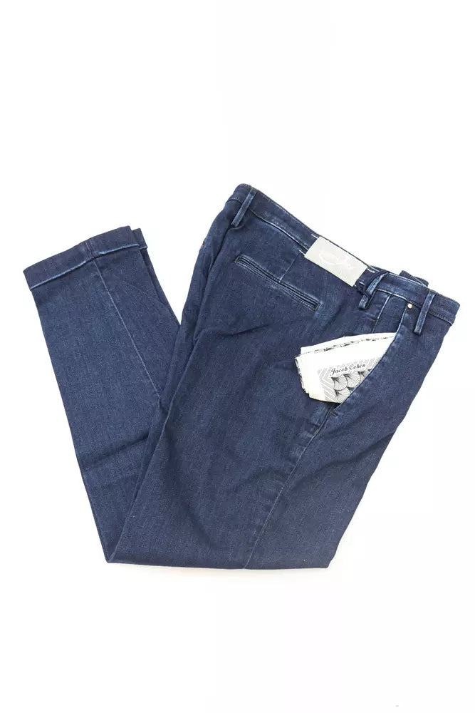 Blue Cotton Women Jeans - GlamHub Luxury and Icon Brand Clothing