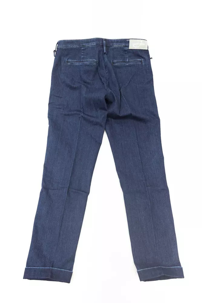 Blue Cotton Women Jeans - GlamHub Luxury and Icon Brand Clothing