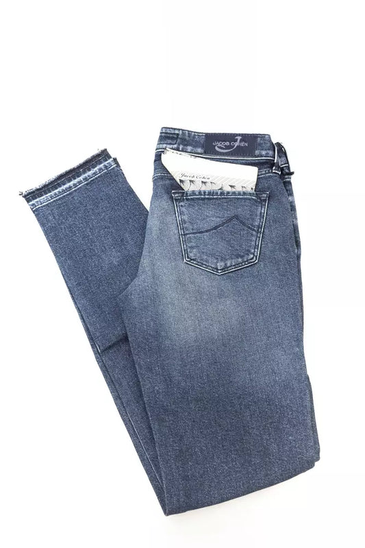 Blue Cotton Women Jeans - GlamHub Luxury and Icon Brand Clothing