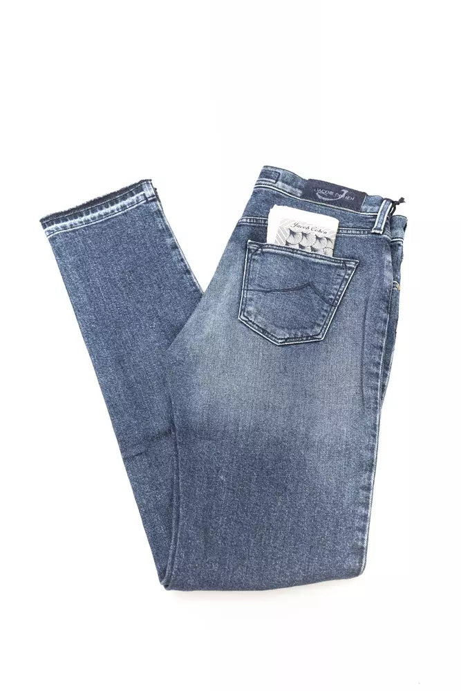 Blue Cotton Women Jeans - GlamHub Luxury and Icon Brand Clothing