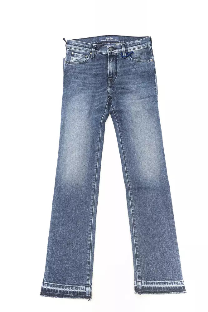 Blue Cotton Women Jeans - GlamHub Luxury and Icon Brand Clothing