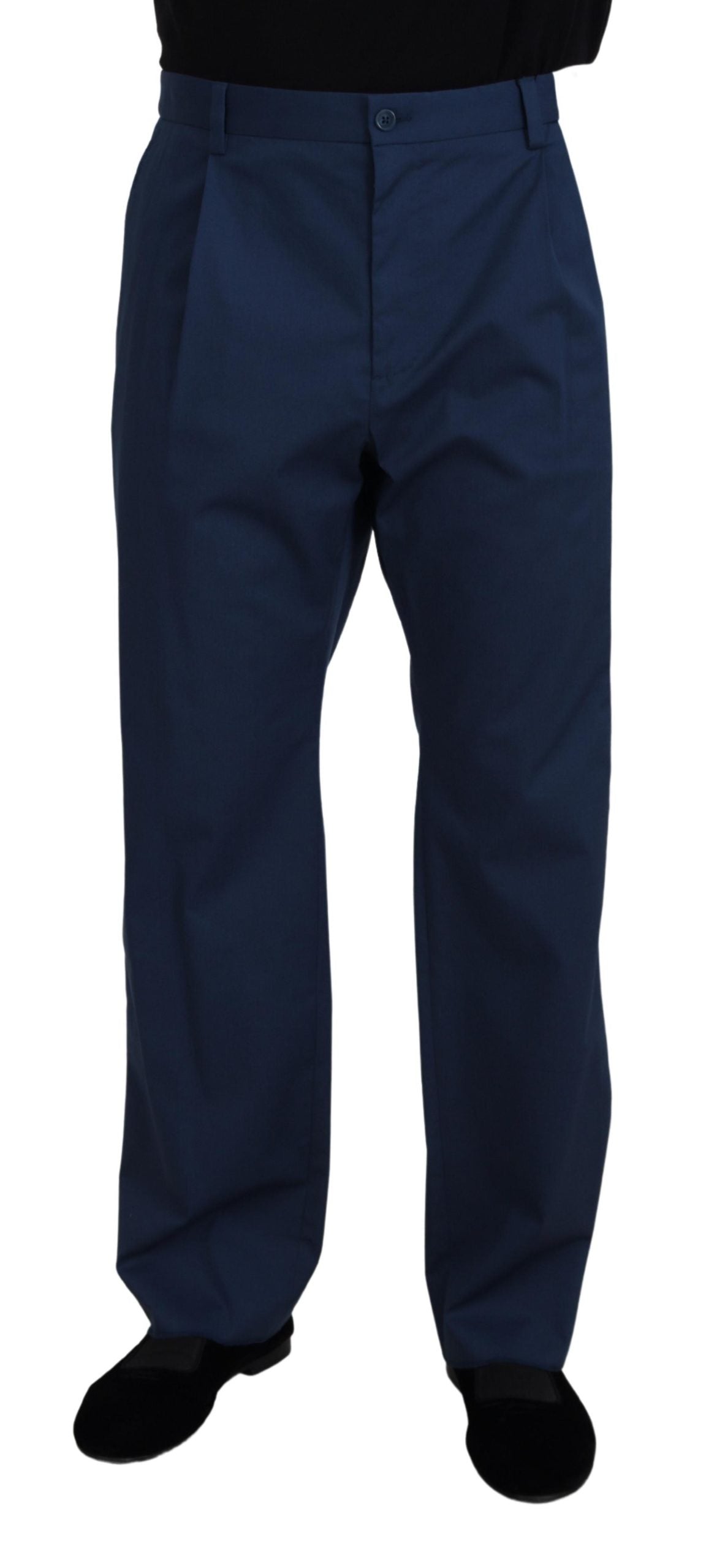 Elegante blaue Hose aus Baumwollmischung für Herren