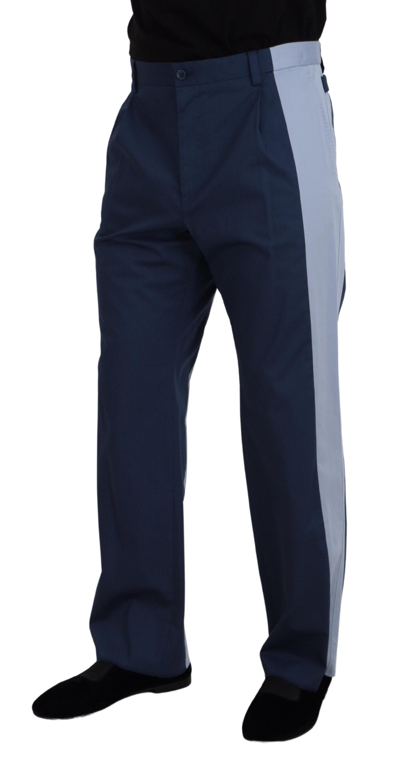 Elegante blaue Hose aus Baumwollmischung für Herren