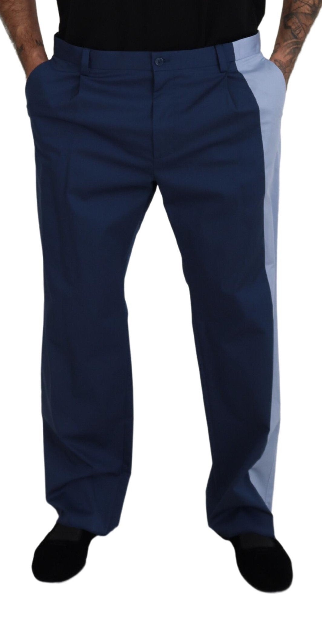 Elegante blaue Hose aus Baumwollmischung für Herren