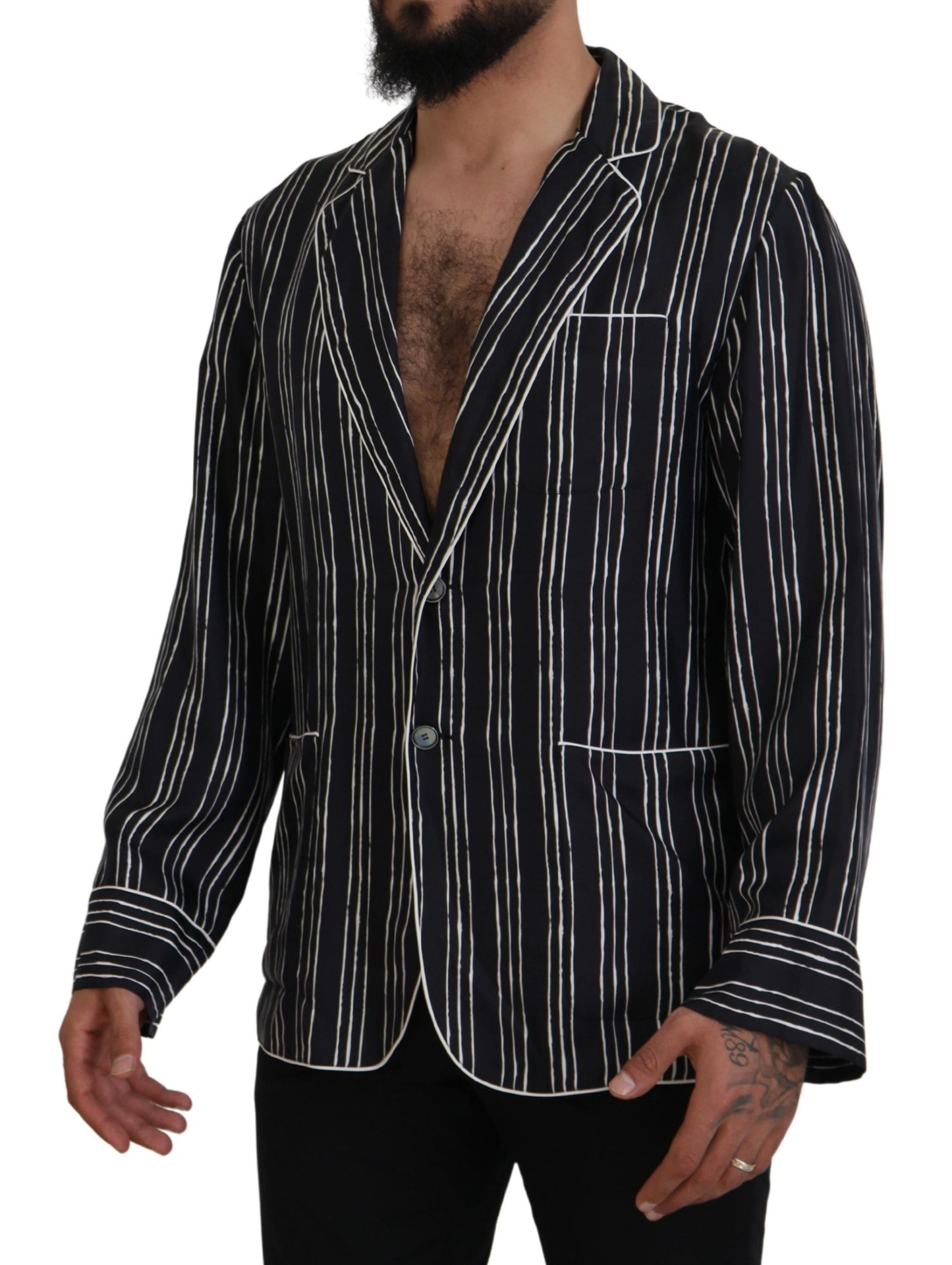 Dolce & Gabbana Elegant Silk Pajama Top Lounge Jacket