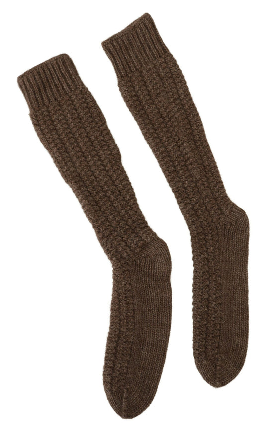 Chic Over-Calf Wool Blend Knit Socks