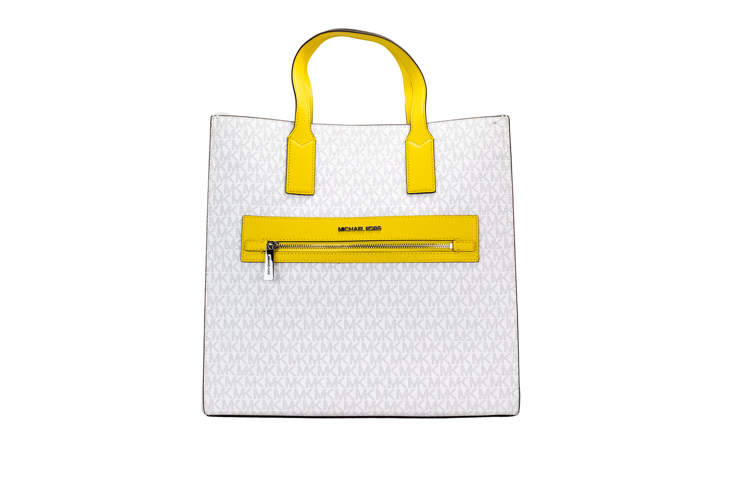 Kenly Large Signature Citrus PVC North South Tote Computer Handbag - GLAMHUB BOUTIQUE 