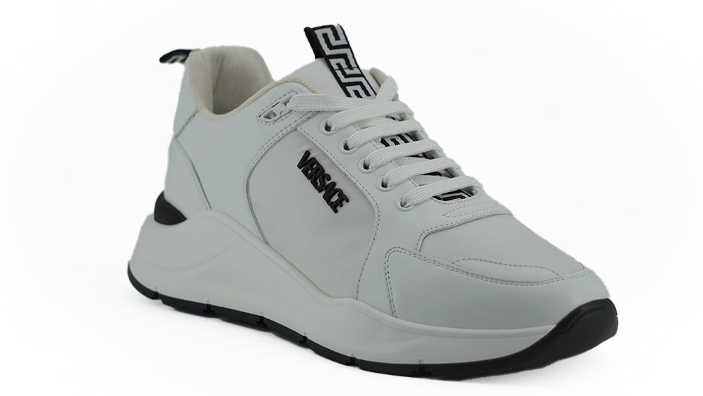 Sleek White Calf Leather Sneakers - GLAMHUB BOUTIQUE 