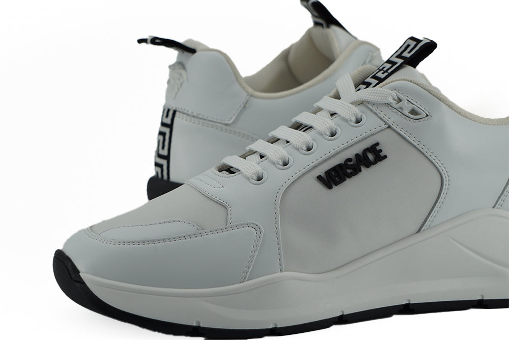 Sleek White Calf Leather Sneakers - GLAMHUB BOUTIQUE 