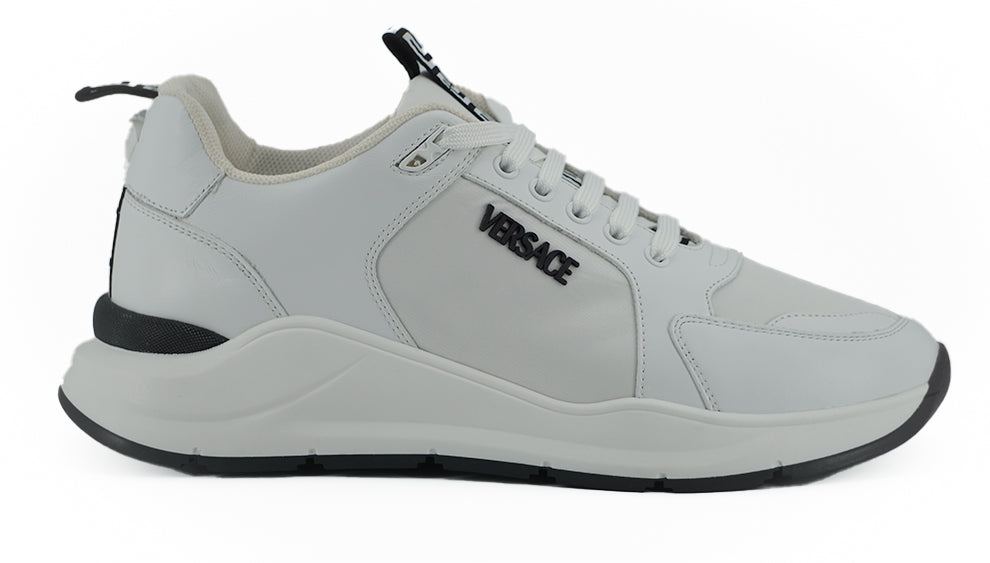 Sleek White Calf Leather Sneakers - GLAMHUB BOUTIQUE 