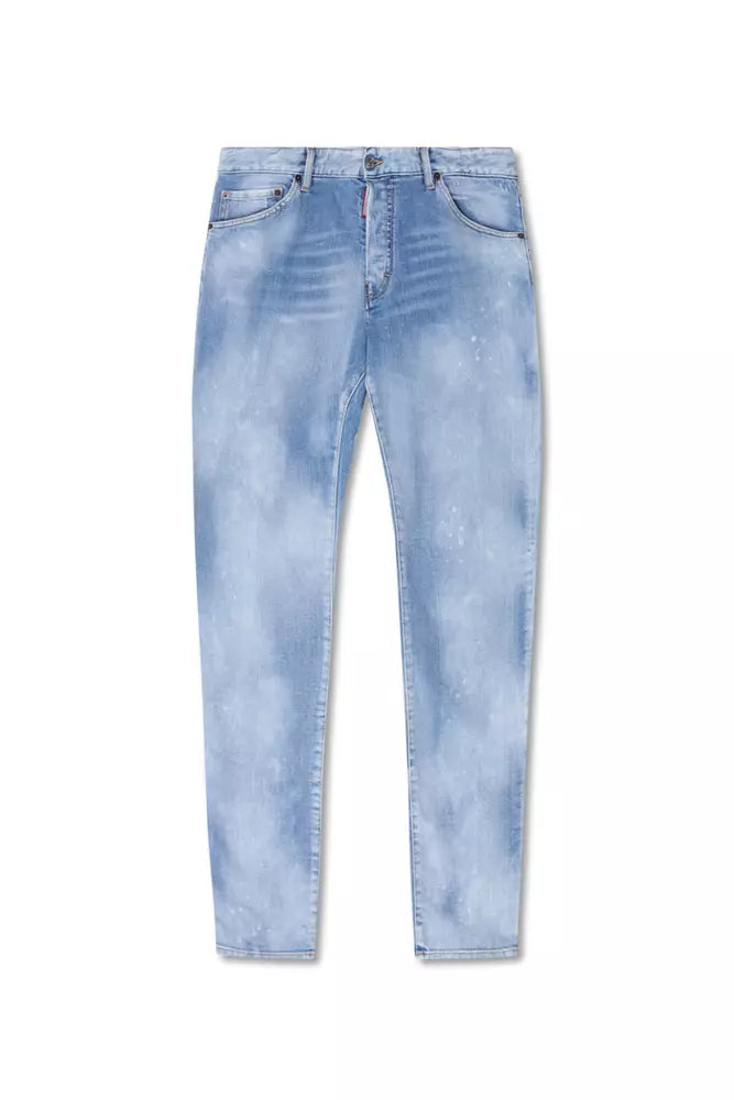 Cool Guy Light Blue Splatter Jeans - GLAMHUB BOUTIQUE 