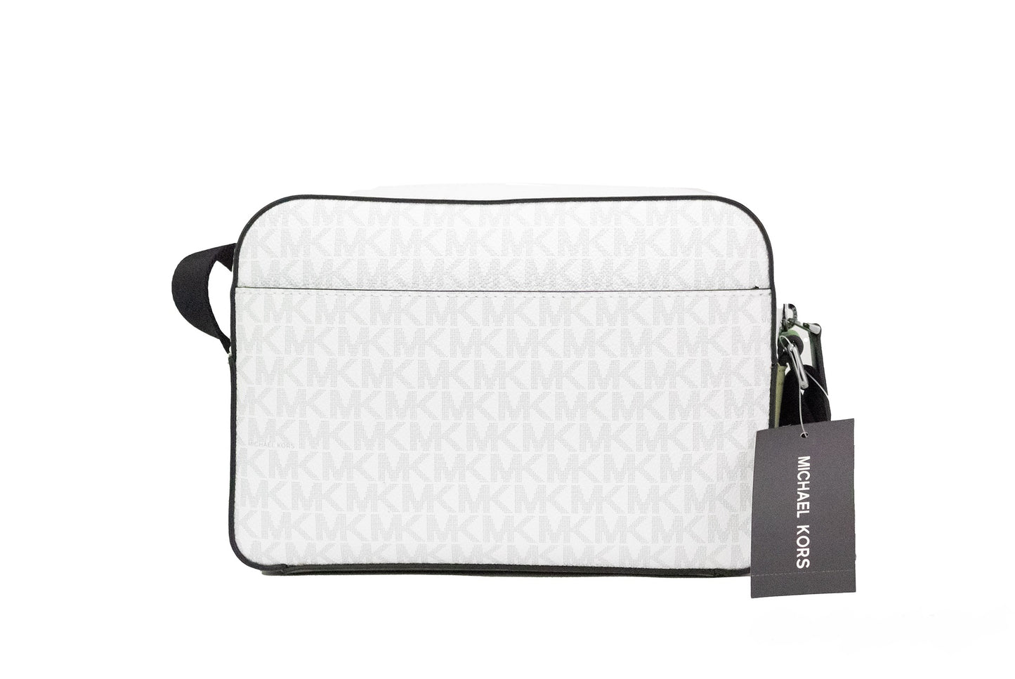 Cooper Small Bright White Palm Signature PVC Utility Crossbody Bag - GLAMHUB BOUTIQUE 