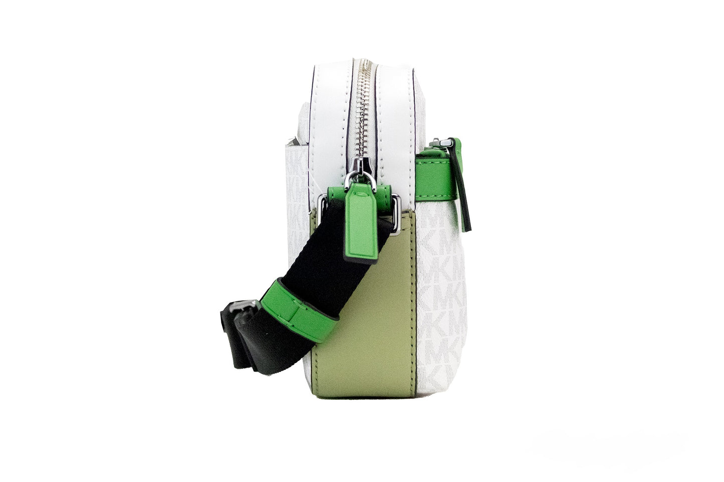 Cooper Small Bright White Palm Signature PVC Utility Crossbody Bag - GLAMHUB BOUTIQUE 